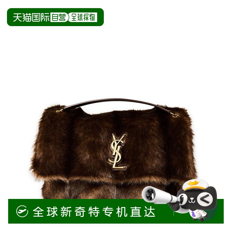 1h可退 香港直邮Saint Laurent 圣罗兰 女士 Niki 人造皮草肩包