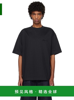 1h可退 香港直邮Jacquemus 男士 海军蓝 The Haltères T 恤 25E2