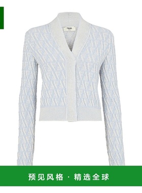 香港直邮Fendi 长袖针织开衫 FZE504ATPL羊绒羊毛