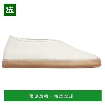 1h可退 香港直邮Lemaire 男士 白色 Linoleum Piped 乐福鞋 FO009