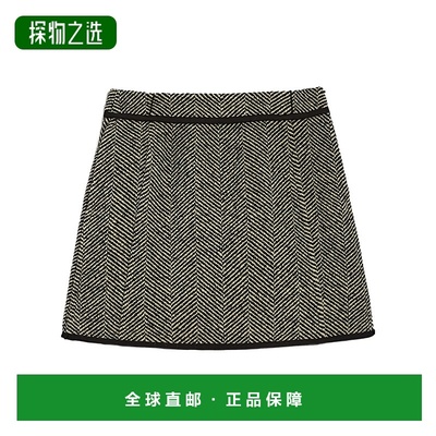 香港直邮Jil Sander 羊毛粗花呢迷你裙 J02MA0340J40261