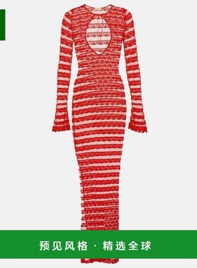 1h可退 香港直邮AYA MUSE 女士 蕾丝长款连衣裙 red红色 舒适时尚