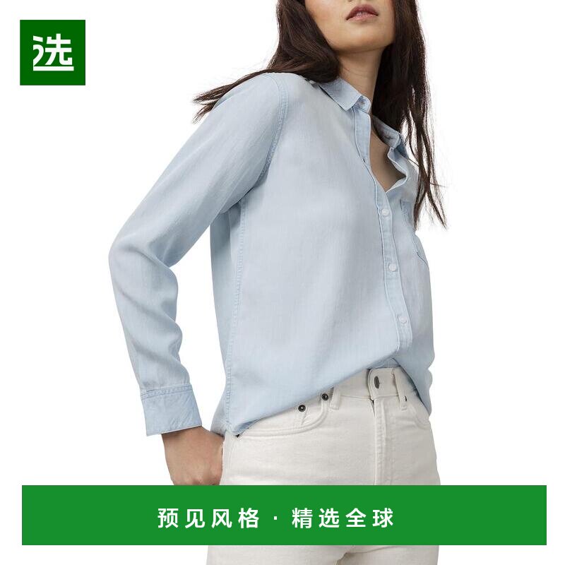 【美国直邮】Rails（服饰）Rails|Ingrid 领扣衬衫长袖亚麻苎麻