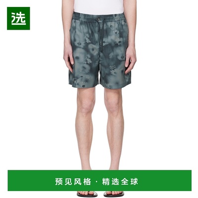 1h可退 香港直邮MAISON KITSUNE 男士 蓝色 Elasticated 短裤 OM0