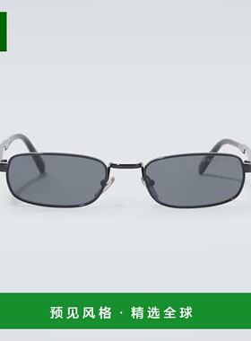 1h可退 香港直邮Prada 普拉达 男士 矩形太阳眼镜 black黑色 舒适