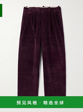 1h可退 香港直邮Bode 男士 阔腿短款褶裥棉质灯芯绒裤子 MRF25BT0