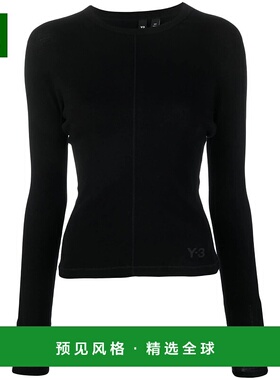 1h可退 香港直邮Y-3 女士 棉针织上衣 HY1251 black黑色 舒适时尚