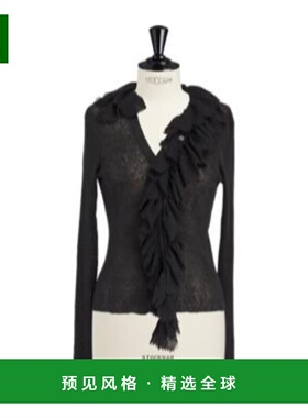 香港直邮Dior FI-MAILLE LISE A COTESVOLANT 羊毛开衫 554G19A70