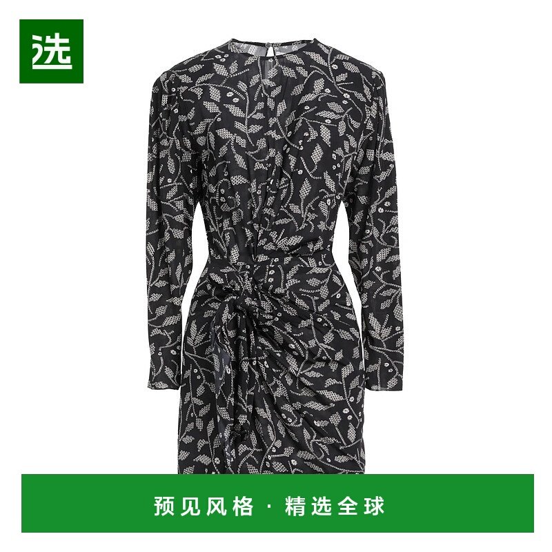 1h可退 香港直邮ISABEL MARANT 女士 短款连衣裙 black黑色 舒适