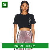 香港直邮AREA 女士 水晶玫瑰花短款 1h可退 T恤 SS25AWTS0028FA02