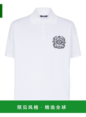 香港直邮Balmain 印花棉质 Polo 衫 FH1GC035GE96短袖