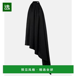 香港直邮Givenchy 纪梵希 女士 不对称垂褶羊毛酒会礼服连衣裙