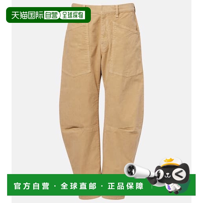 香港直邮NILI LOTAN 女士 Shon barrel-leg 灯芯绒长裤