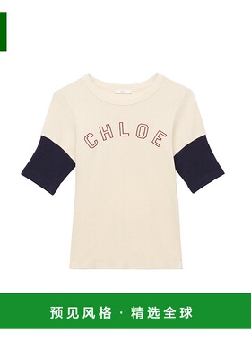 香港直邮Chloe 圆领T恤 CH25AJH01174下摆女装