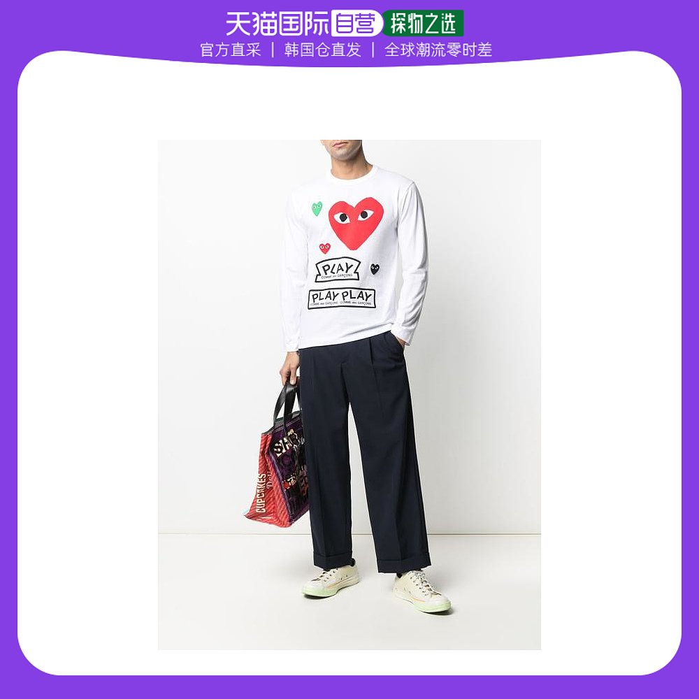 韩国直邮COMME DES GARCONS23FW短袖T恤男P1T284 1Black 男装 T恤 原图主图