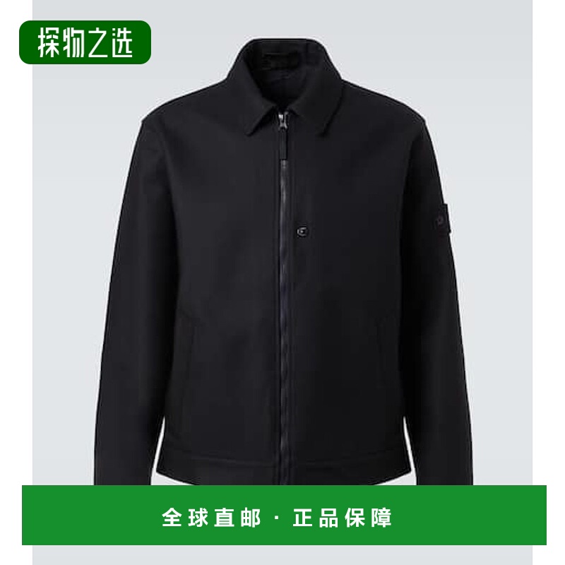 香港直邮Stone Island 石头岛 男士 Ghost 羊毛混纺法兰绒夹克