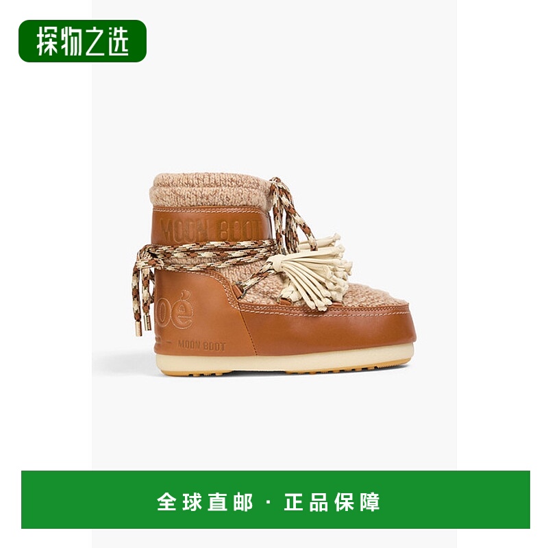 1h可退 香港直邮Chloe 蔻依 女士 羊毛皮质雪地靴 CHC23S534DFW