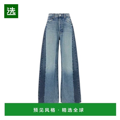 1h可退 香港直邮mother 女士 Two-tone Pipe-Dream 阔腿牛仔裤 11