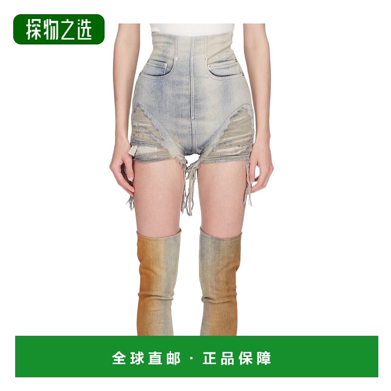 香港直邮Rick Owens Drkshdw DIRT高腰短裤 DS01D1313SKYFR