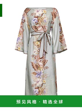 1h可退 香港直邮ZIMMERMANN 女士 Coco 束腰中長連身裙 4231DSS25