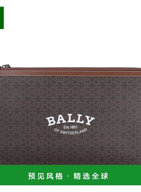香港直邮BALLY 男士手拿包 BOLLISLARGETMLI801P 黑色 Monogram