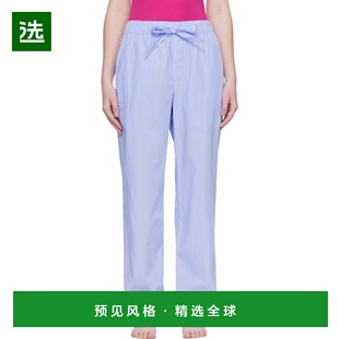 1h可退 香港直邮Tekla 女士 蓝色睡裤 PPLPANTS159 舒适时尚