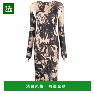 1h可退 香港直邮ANDREĀDAMO 女士 SCULPTING 印花剪短毛线衫 ADPF