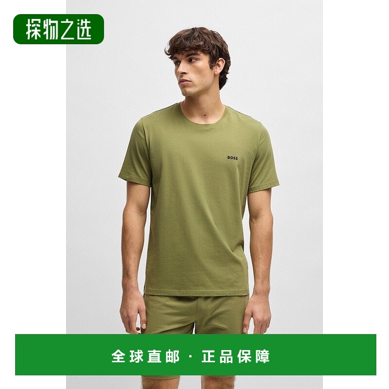 欧洲直邮HUGO BOSS雨果BOSS BLACK 带刺绣标志常规弹力棉质T