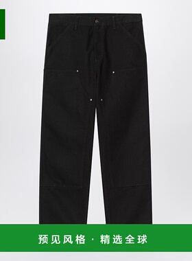 1h可退 香港直邮CARHARTT WIP 男士 黑色漂洗双及膝裤子 I031501C