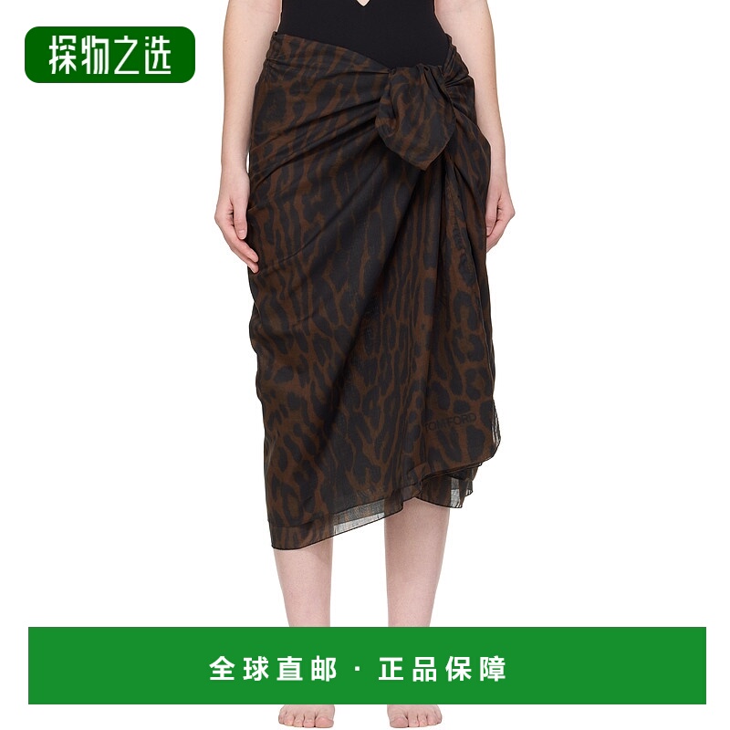 香港直邮Tom Ford 汤姆·福特 女士 棕色 Pareo Wrap 半身裙 PAR0