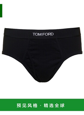 1h可退 香港直邮Tom Ford 汤姆·福特 男士 Logged 黑色腰带棉质