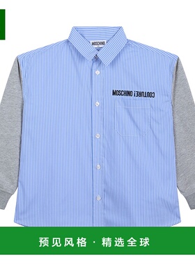 1h可退 香港直邮Moschino 莫斯奇诺 女童 条纹衬衫童装 HUC01CLME