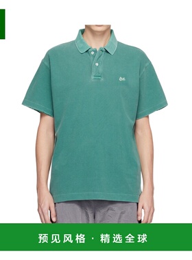 香港直邮ERL 女士POLO衫 ERL11T005GREEN AW2025 绿色 褪色棉质珠