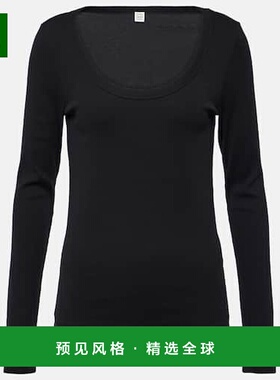 香港直邮TOT&Ecirc;ME 女士 棉混纺T恤 black黑色 舒适时尚女装