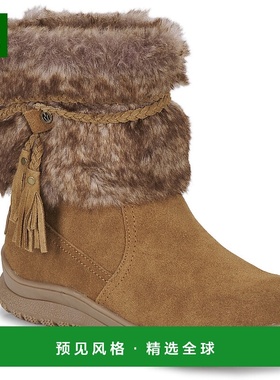 欧洲直邮Minnetonka 迷你唐卡 EVERETT 女鞋靴子 80083-DUSTY-BRO