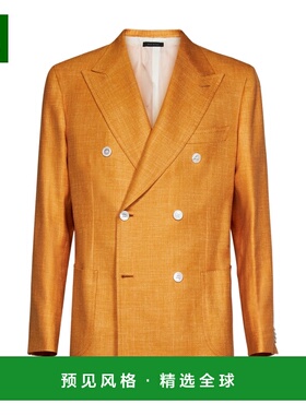 香港直邮BRIONI 男士夹克 RGOY0PPAA0V0000 SS2023 橙色 V领西装