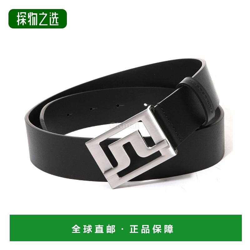 韩国直邮J.Lindeberg金·林德伯格腰带男女同款皮质黑色时尚柔软