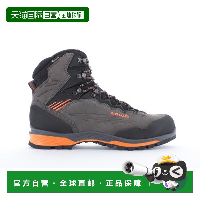 自营欧洲直邮LOWA CADIN II GTX MID男士灰色/橙色防水科技面料登