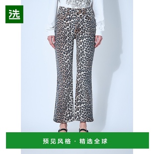 女士 甘尼 Betzy 豹纹牛仔裤 1h可退 J1059喇叭裤 香港直邮GANNI