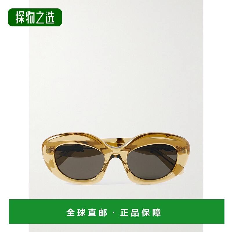 香港直邮LOEWE 罗意威 女士 Curvy 超大号圆框醋纤太阳眼镜 LW401