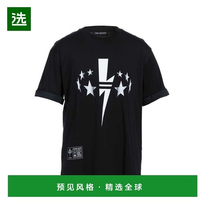 1h可退 香港直邮Neil Barrett 尼奥·贝奈特 男士 T恤 black黑色