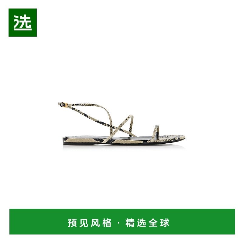 1h可退 香港直邮KHAITE 女士 Loop 蟒蛇纹质感皮质凉鞋  舒适时尚,女鞋,时装凉鞋,淘宝优惠券,粉丝福利购,淘宝优惠卷