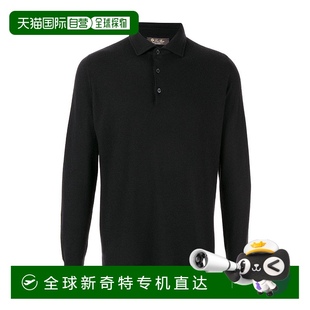 Piana polo衫 香港直邮Loro 黑色修身 polo领 FAF8291长袖 羊绒经典