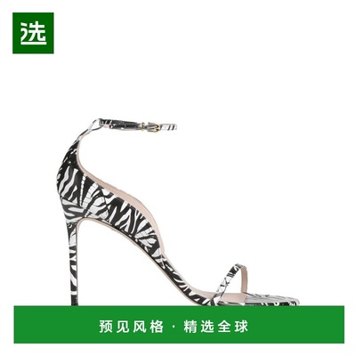 1h可退 【美国直邮】SOPHIA WEBSTER 斑马纹真皮踝带凉鞋 女鞋 时