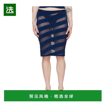 香港直邮GIMAGUAS 女士半身裙 84356164766NAVY SS2024 蓝色中裙