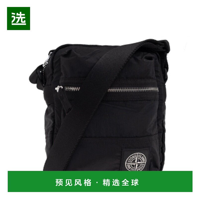 1h可退 香港直邮Stone Island 石头岛 男士 标志贴片肩带斜挎包 K