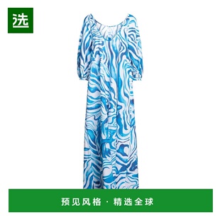1h可退 香港直邮Alberta Ferretti 女士 长款连衣裙 blue蓝色 舒