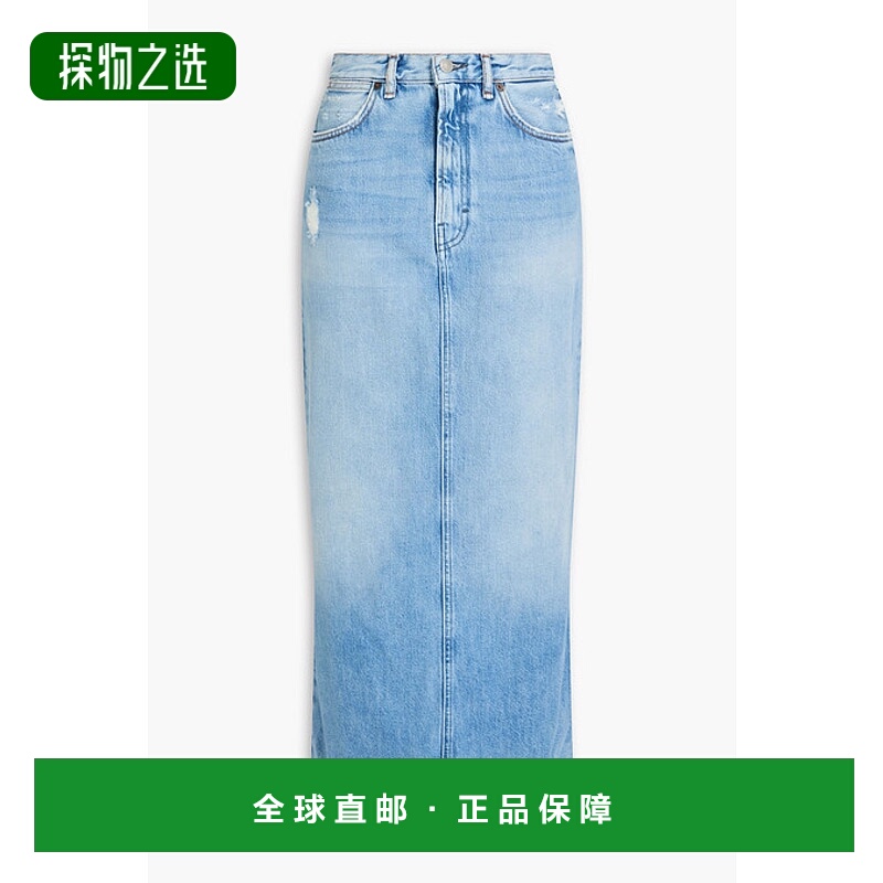 香港直邮Acne Studios 艾克妮 女士 磨破牛仔长款半身裙 AF0369LI