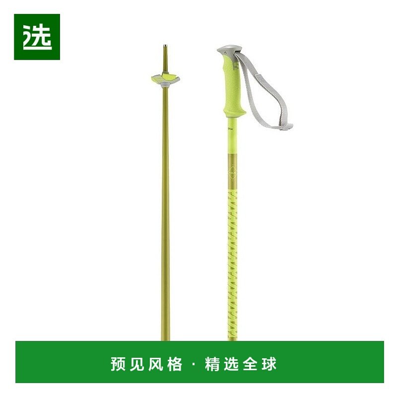 欧洲直邮Salomon萨洛蒙 POLARBâtons男女通用绿色铝合金滑雪
