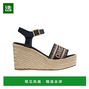 香港直邮Dior KCO383ERC厚底 圆头坡跟凉鞋